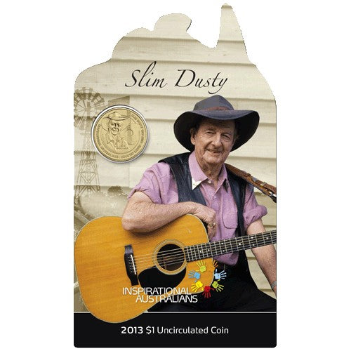 2013 $1 Inspirational Australians Slim Dusty Uncirculated Coin in Card
