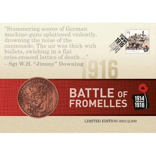 2016 Battle of Fromelles Limited Edition Medallion Cover
