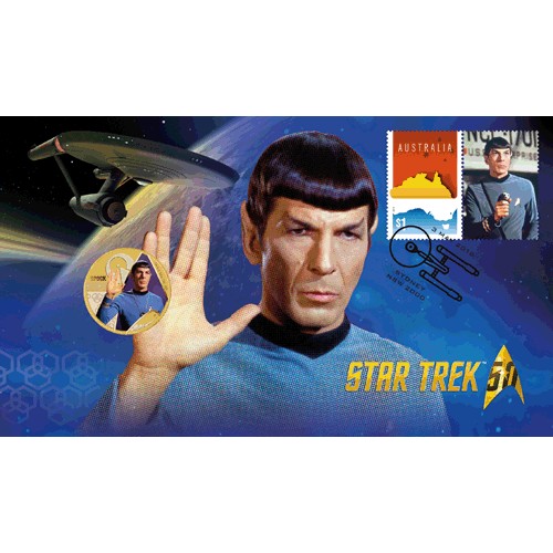 2016 $1 Star Trek Spock Coin & Stamp Cover PNC