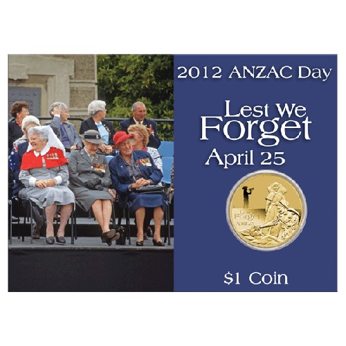 2012 $1 ANZAC Day Defence Force Nurses Unc Coin in Card