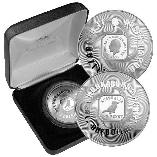 2008 $1 1921 Kookaburra Penny 1oz Silver Proof Subscription Coin