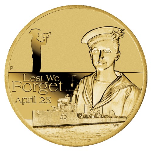 2010 $1 ANZAC Day Royal Australian Navy Unc Coin in Card