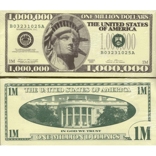 USA Million Dollar Novelty Note Each