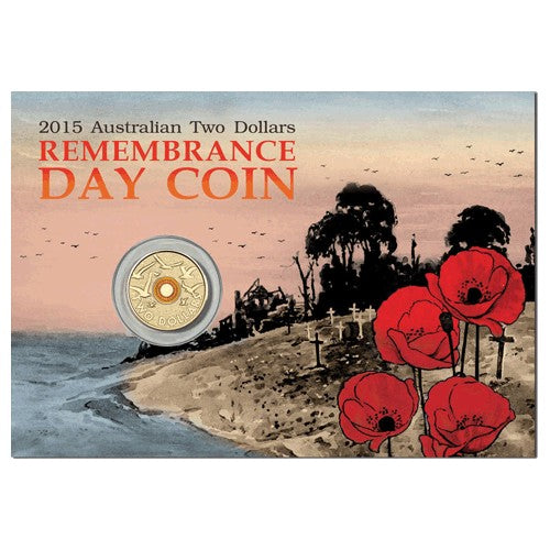 2015 $2 Remembrance Day Uncirculated Coin in Pack
