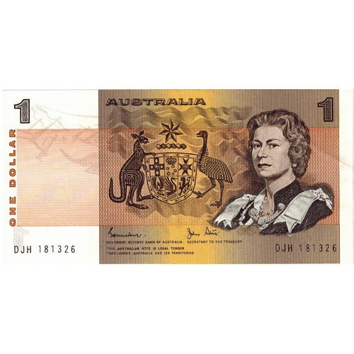 1982 $1 R78 Johnston / Stone General Prefix Unc Paper Australian Banknote