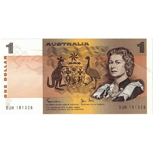 1982 $1 R78 Johnston / Stone General Prefix Unc Paper Australian Banknote