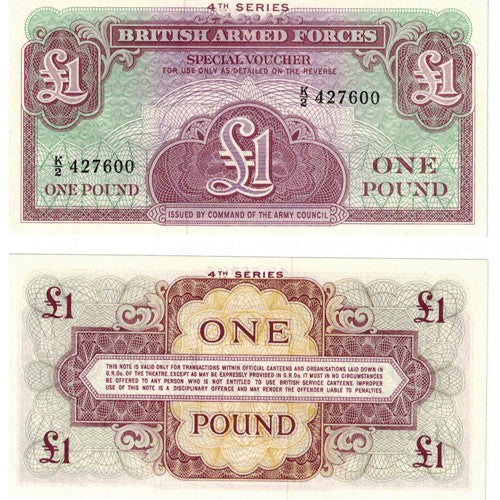 British Armed Forces 1 Pound 4th Series Uncirculated Banknote