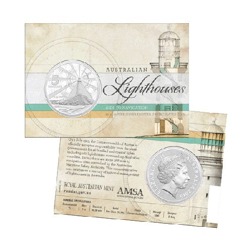 2015 $1 Australian Lighthouses - Aids to Navigation 1oz Fine Silver Coin in Card