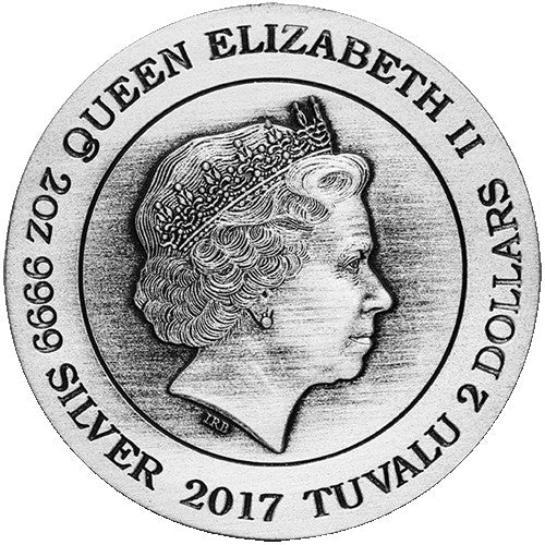 2017 $2 Norse Goddesses - Hel 2oz Silver High Relief Antiqued Coin