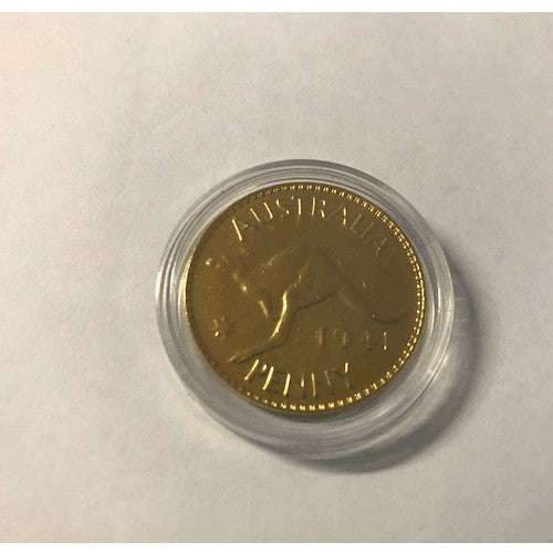 1941 Gold Plated Australian Penny Each