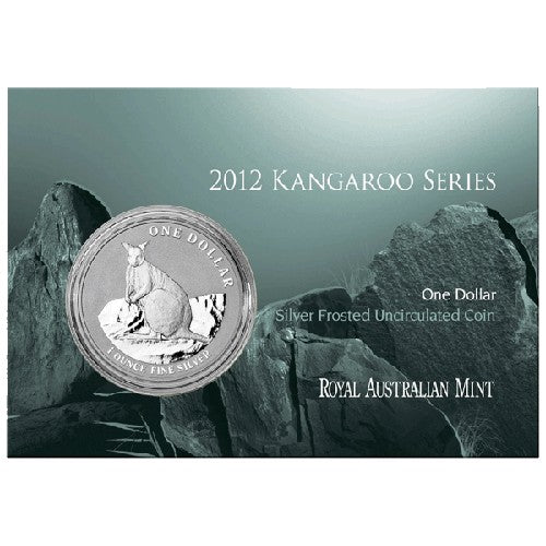 2012 $1 Australian Kangaroo 1oz Silver Frunc Coin in Card