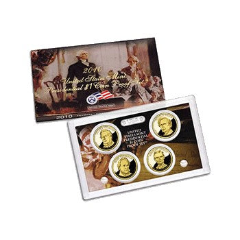 2010 $1 USA Presidential Dollar Proof Set 4 Coins