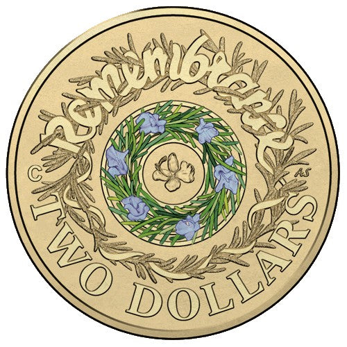 2017 $2 Remembrance Day C Mintmark Uncirculated Coin in RAM Card