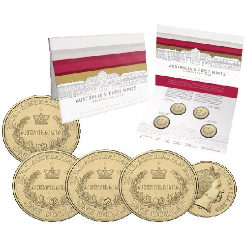 2016 $1 Australia's First Mints - Growth from Gold 4 Coin Mintmark & Privymark Set CPMS