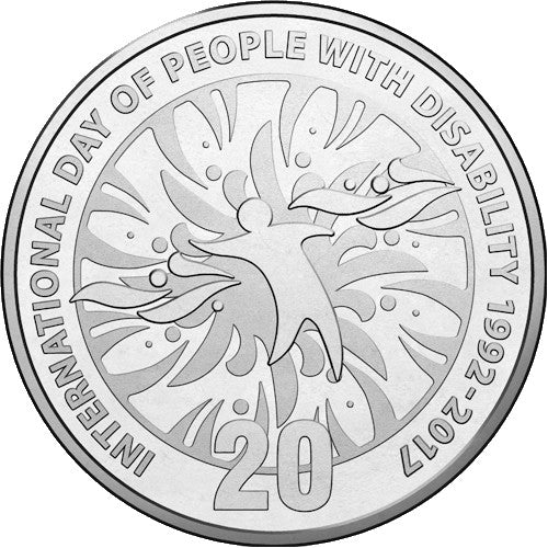 2017 20c 25th Anniversary of the International Day of People with Disability Coin & Stamp Cover PNC
