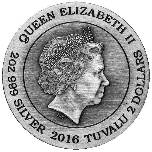 2016 $2 Norse Gods - Thor 2oz Silver High Relief Antiqued Coin