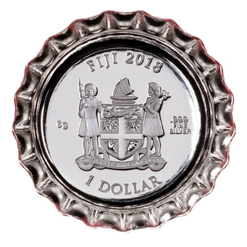 2018 $1 Coca-Cola Bottle Cap Silver Proof Like Coin