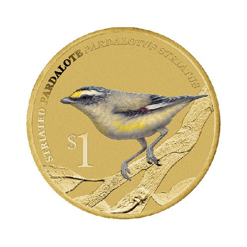 2013 $1 Striated Pardalote Coin & Stamp Cover PNC