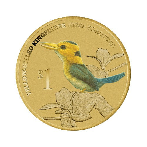 2013 $1 Australian Yellow-Billed Kingfisher Coin & Stamp Cover PNC
