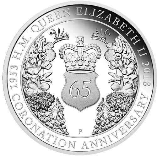 2018 $1 65th Anniversary of the Coronation of Her Majesty Queen Elizabeth II Silver Proof Coin