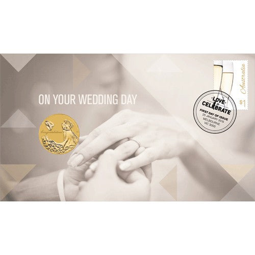 2016 $1 Wedding Coin & Stamp Cover PNC