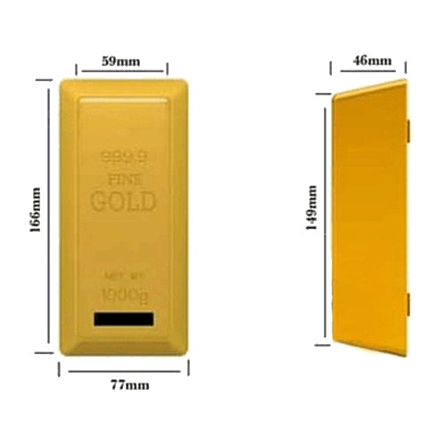 Gold Bullion Money Box Replica