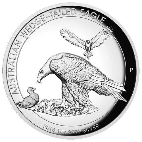 2018 $1 Australian Wedge Tailed Eagle 1oz Silver Proof High Relief Coin