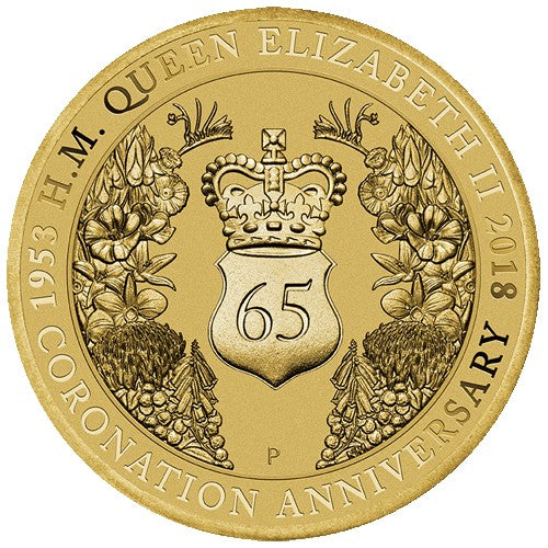2018 $1 65th Anniversary of the Coronation of H.M. Queen Elizabeth II Coin & Stamp Cover PNC