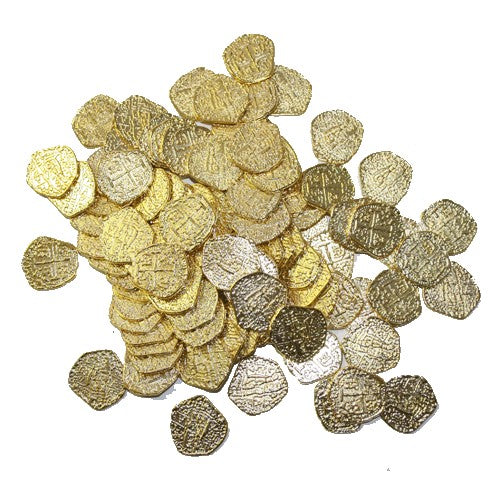 Pirate Gold Metal Doubloon Pieces of Eight Each
