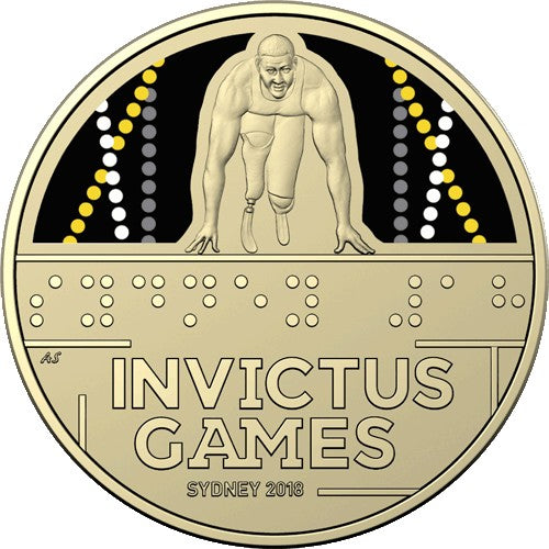 2018 $1 Invictus Games Sydney 2018 Coloured Frosted Uncirculated Coin