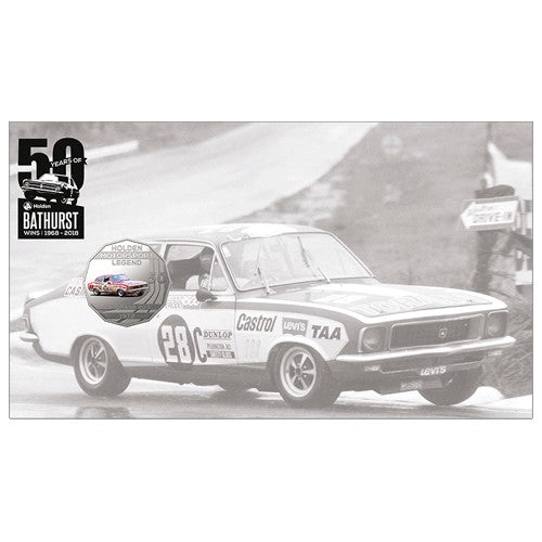 2018 50c 1972 Holden LJ Torana XU-1 Coin & Stamp Cover PNC
