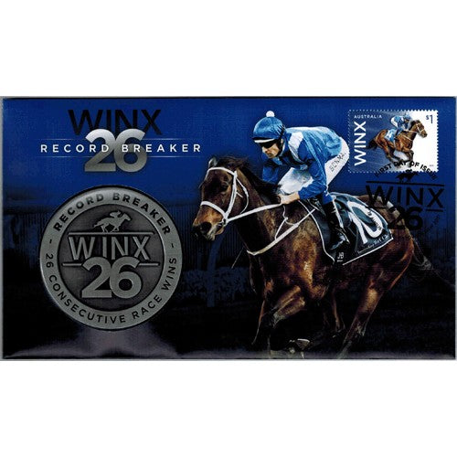 2018 Winx 26 Record Breaker - 26 Consecutive Race Wins Medallion & Stamp Cover PNC