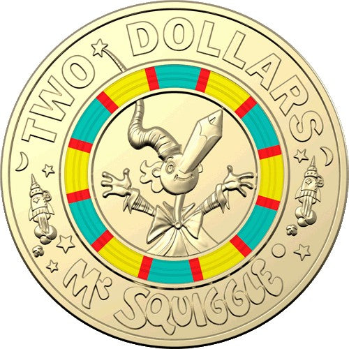 2019 60th Anniversary of Mr Squiggle & Friends 7 Coin Collection