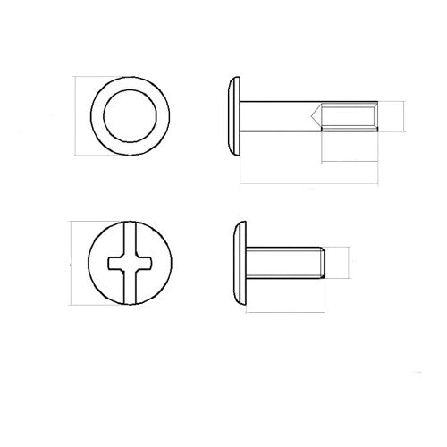 Extension Screws Posts Pack of 4 - Suit Coin Banknote Albums