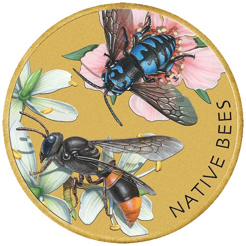 2019 $1 Native Bees Coin & Stamp Cover PNC