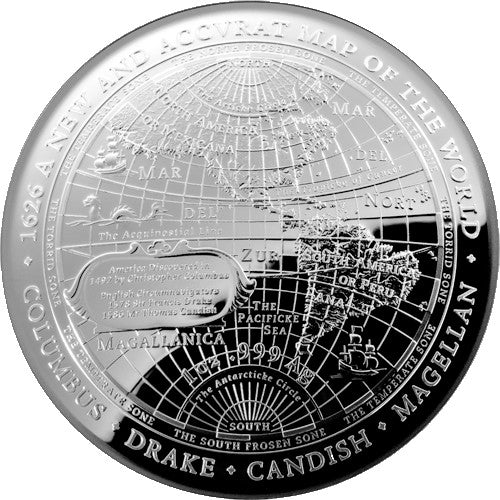 2019 $5 1 Columbus, Drake, Cavendish and Magellan Silver Domed Proof Coin