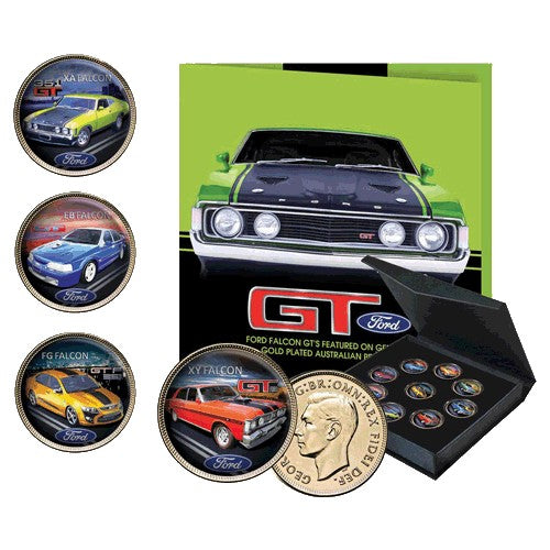 Ford Falcon GT's Gold Plated Enamel Penny Collection