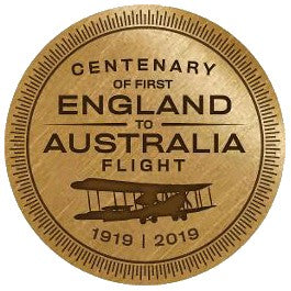 2019 Centenary of First Flight England to Australia Medallion & Stamp Cover PNC