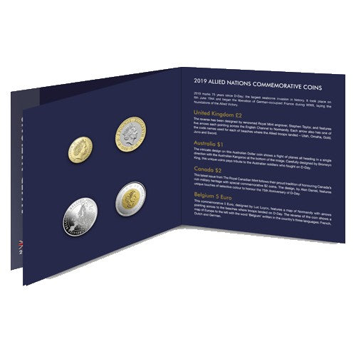 2019 75th Anniversary of D-Day Four Coin Set