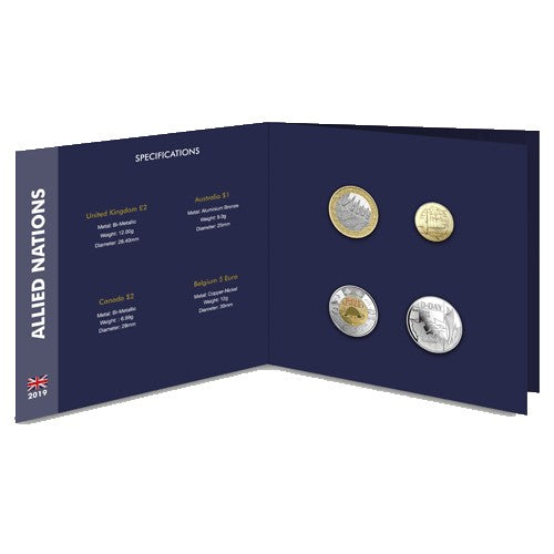 2019 75th Anniversary of D-Day Four Coin Set