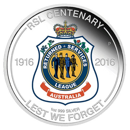 2016 $1 RSL Centenary 1oz Silver Proof Coin