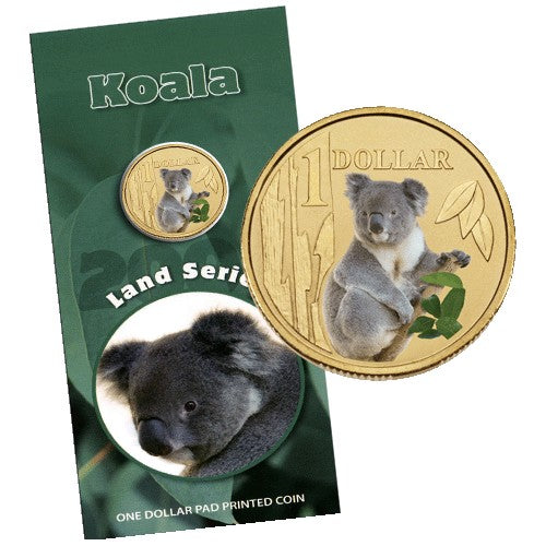 2008 $1 Land Series - Koala Uncirculated Coin in Card
