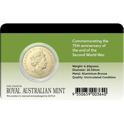 2020 $2 75th Anniversary of the End of World War II Al/Br Uncirculated Coin Pack