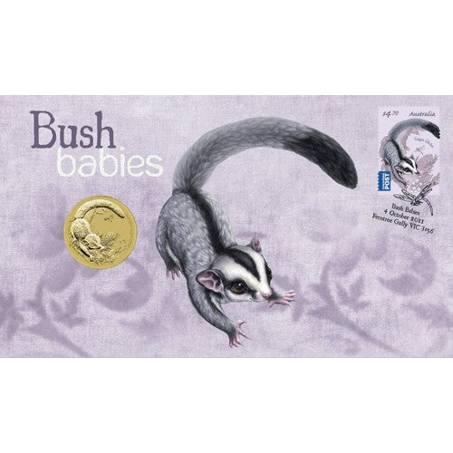 2011 $1 Bush Babies Sugar Glider Coin & Stamp Cover PNC