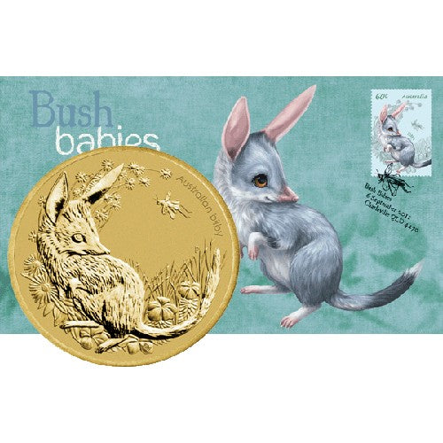 2011 $1 Bush Babies Bilby Coin & Stamp Cover PNC