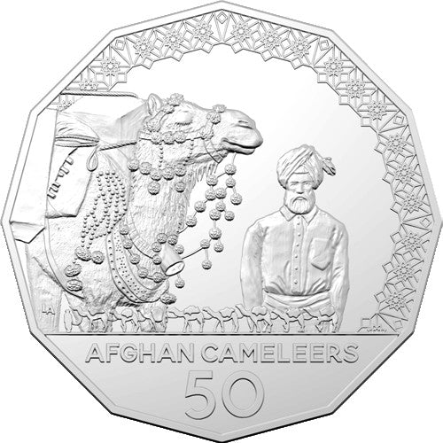 2020 50c Afghan Cameleers - Pioneers of Inland Transport Uncirculated Coin in Card