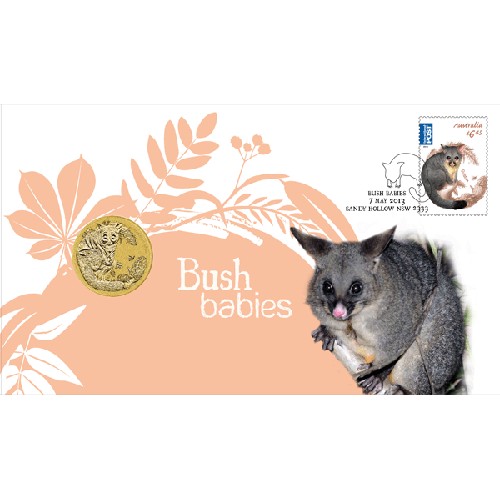 2013 $1 Bush Babies II Possum Coin & Stamp Cover PNC