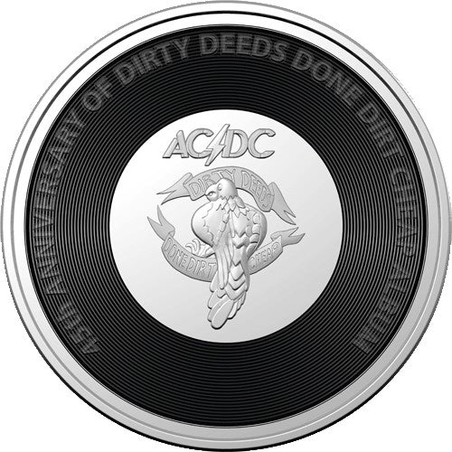 2021 20c AC/DC Dirty Deeds Done Dirt Cheap Uncirculated Coin in RAM Card