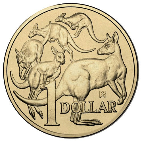 2015 $1 Mob of Roos World Money Fair Ampelmann Privy Mark Unc Coin in Card