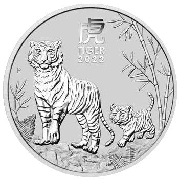 2022 $1 Australian Lunar Year of the Tiger 1oz Silver Bullion Coin in Capsule
